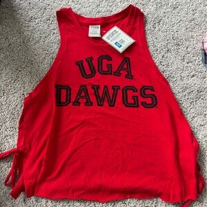 PINK UGA Tank Top